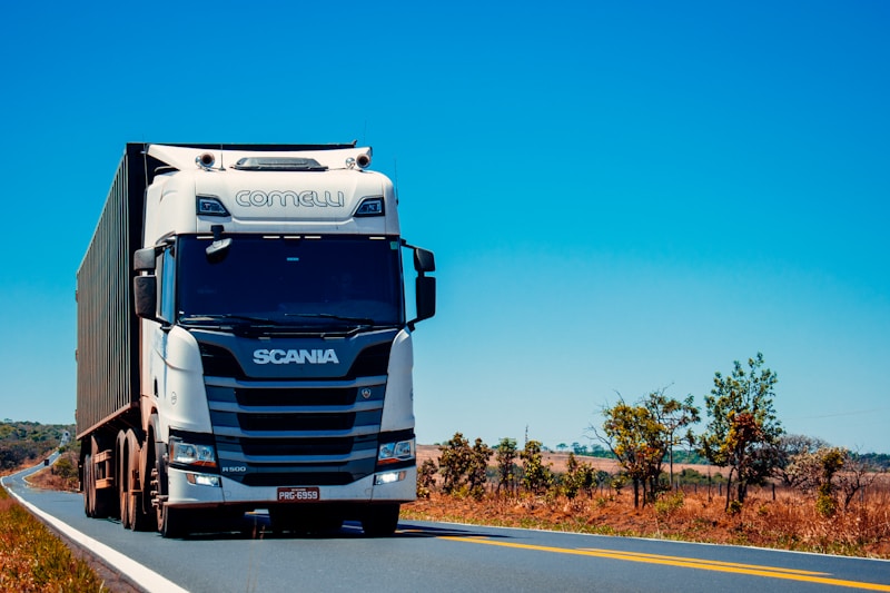 Commercial delivery truck
